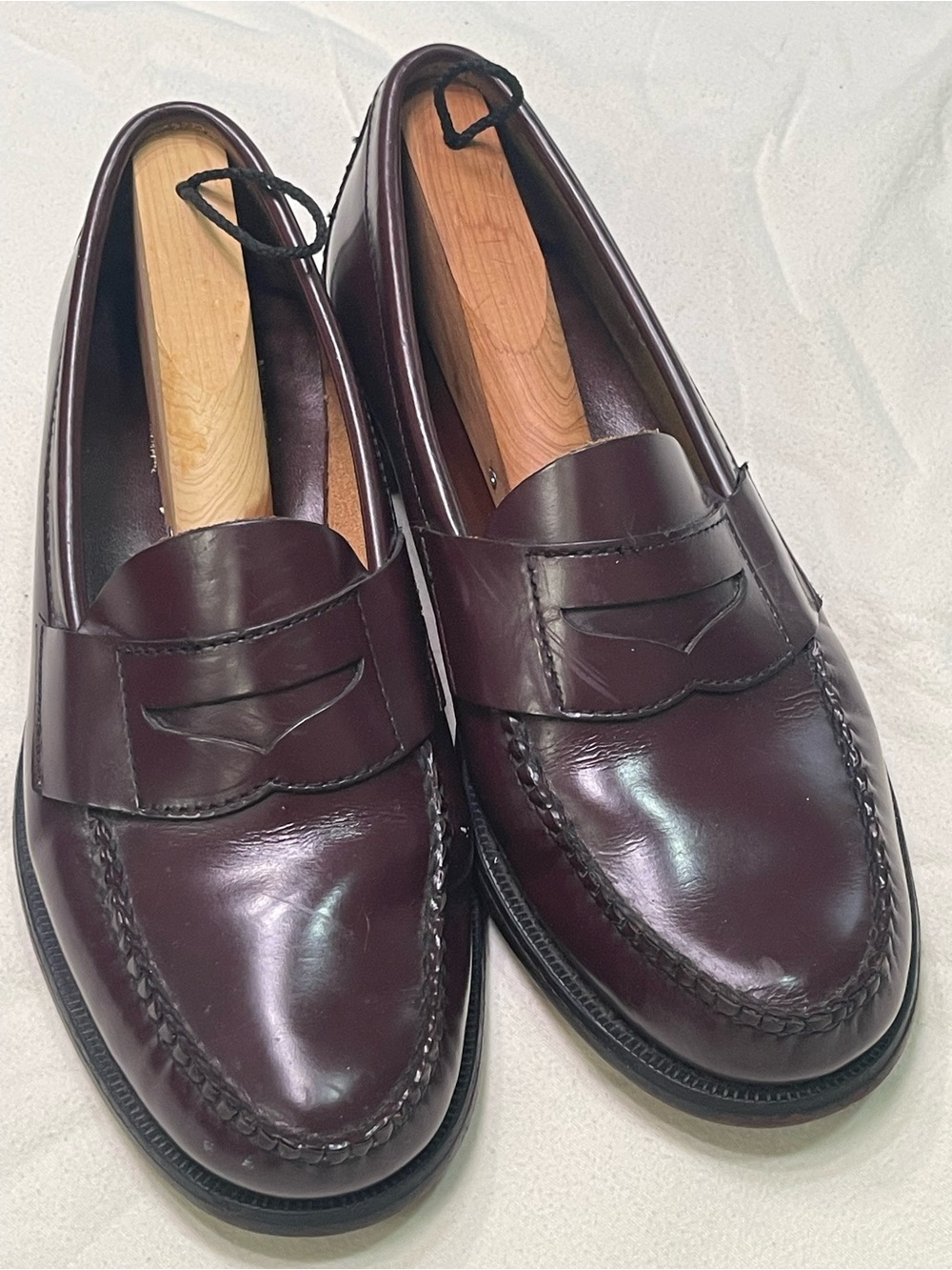 Sebago Men's Burgundy Leather Penny Loafers